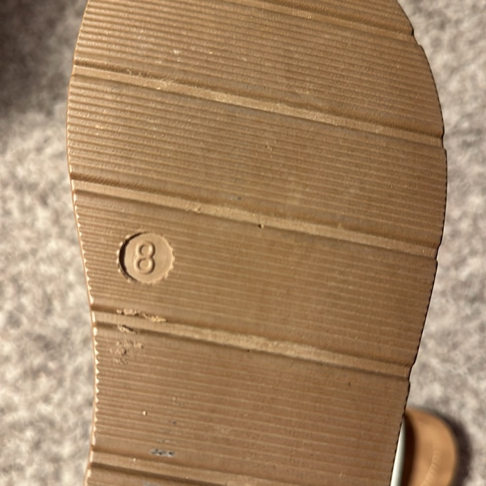 Corkys Sandal Womens 8 Lydia White Metallic Multi Strap Slip On / Box 29-1 - Picture 9 of 9